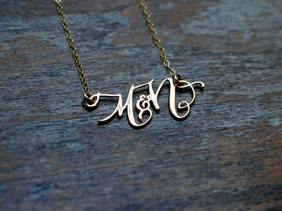 Flower Initial Pendant Necklace Stainless Steel Chain Letter Alphabet  Necklaces